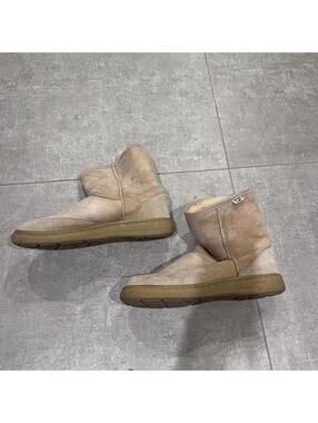 Vintage German Cream Suede Ankle Boots